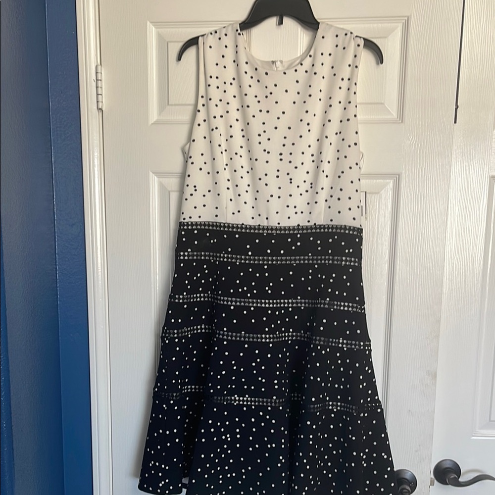 White and Black Polka Dot Dress